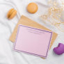 Elegant Pink Purple Sent With Love & Hugs Note Card