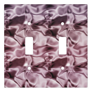 Elegant Pink Purple Silky Fabric Pattern Feminine Light Switch Cover