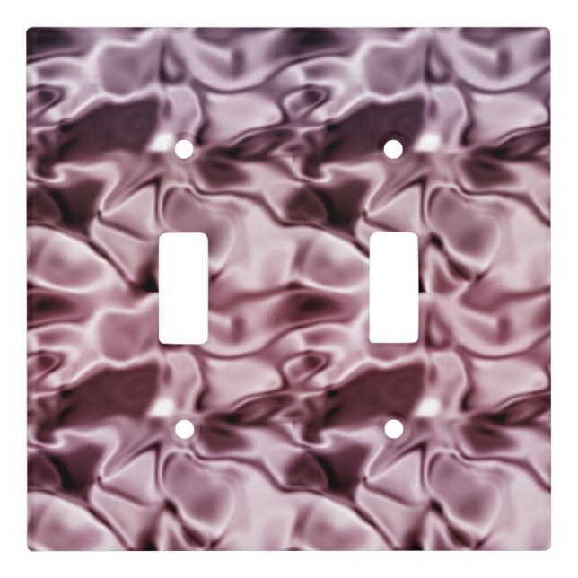 Elegant Pink Purple Silky Fabric Pattern Feminine Light Switch Cover (Front)