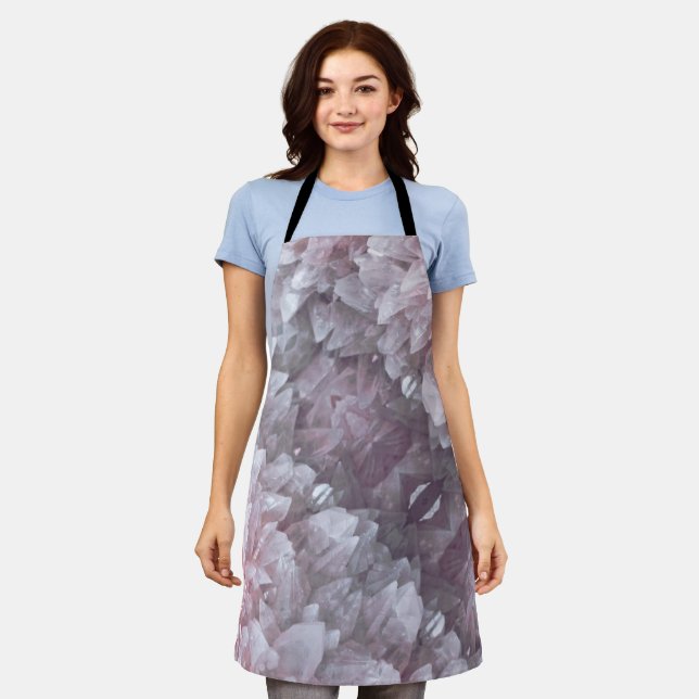 Elegant Pink Quartz Gem Mind Body Spirit Energy Apron (Worn)