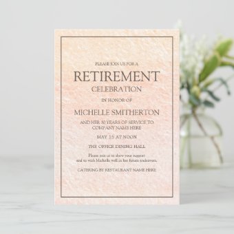 Elegant Pink Retirement Party Invitation | Zazzle