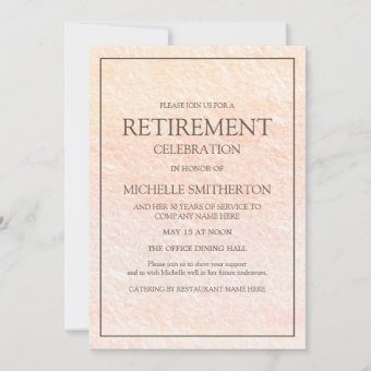 Elegant Pink Retirement Party Invitation | Zazzle