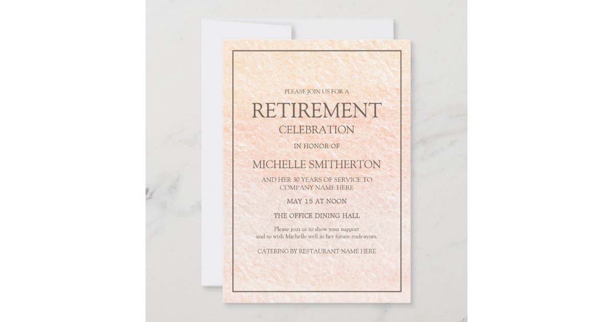 Elegant Pink Retirement Party Invitation | Zazzle