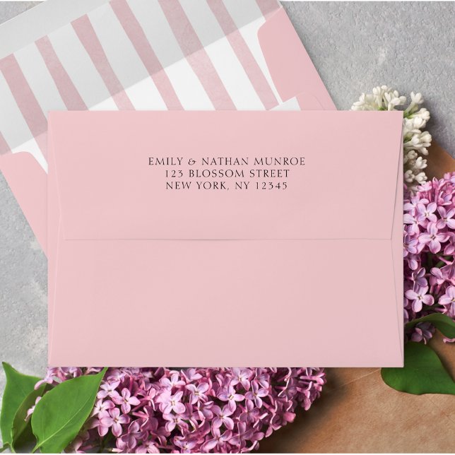 Elegant Pink Return Address Envelope (Creator Uploaded)
