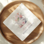 Elegant Pink Rose Bridal Shower  Napkins<br><div class="desc">This design beautifully combines pink roses with a vintage teapot illustration,  creating an elegant and nostalgic ambiance for a bridal tea party.</div>