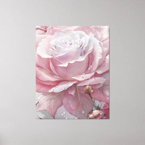 Elegant Pink Rose Canvas Print