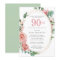 Elegant Pink Rose Floral 90th Birthday Party