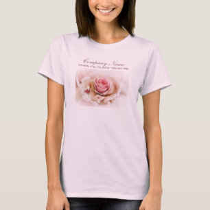 elegant pink rose flower wedding florist T-Shirt