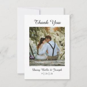 Elegant Pink Rose Garden Thank You Card