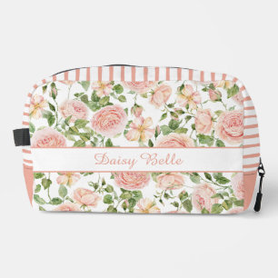 Elegant Pink Rose Garden Travel Dopp Kit