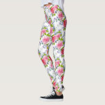 Elegant Pink Rose Girly Chic Floral Pattern Leggings<br><div class="desc">This modern design features a pink rose floral pattern #leggings #clothing #apparel #gifts #fitness #sports #fitnessapparel #fitnessclothing #fashion #fashionable #style #stylish #trendy #trending #floral</div>