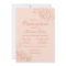 Elegant Pink Rose Gold Sketch Floral Quinceanera