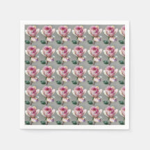 Elegant Pink Rose Impasto Floral Wedding Paper 