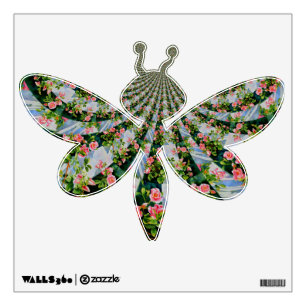 Elegant pink rose mandala wall sticker