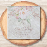 Elegant Pink Rose Peony Floral Marble Wedding Stone Magnet<br><div class="desc">Add a touch of elegance to your special day with our Elegant Pink Rose Peony Floral Marble Wedding Stone Magnet Featuring a blush pink watercolor floral bouquet of roses and peonies with a hint of rose gold,  these plates are suitable for floral lovers.</div>