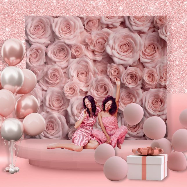 Elegant Pink Rose Photo Booth Photo Prop Backdrop (Creator Uploaded)