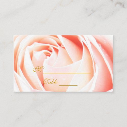 Elegant Pink Rose Placecards Business Card Template