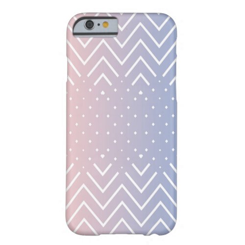 Elegant Pink rose quartz Blue pastel Cute Chevron Barely There iPhone 6 Case