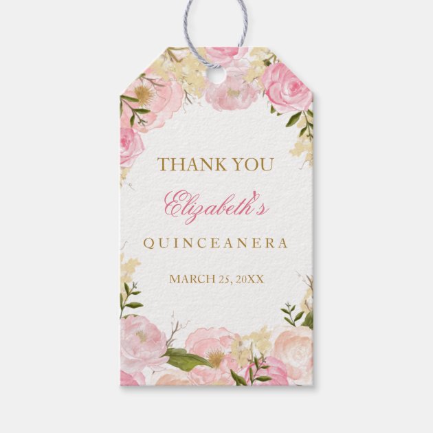 30 Quinceanera Favor Tags