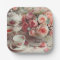 Elegant Pink Rose Tea Party Paper Plate