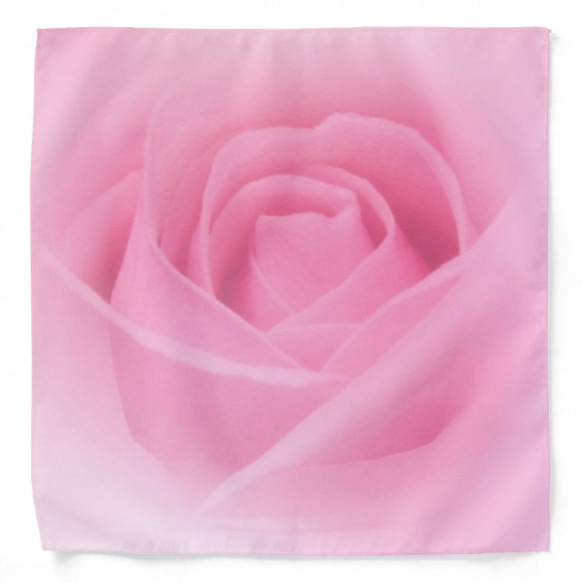 Elegant Pink Rose Template Nature Flowers Trendy Bandana (Front)