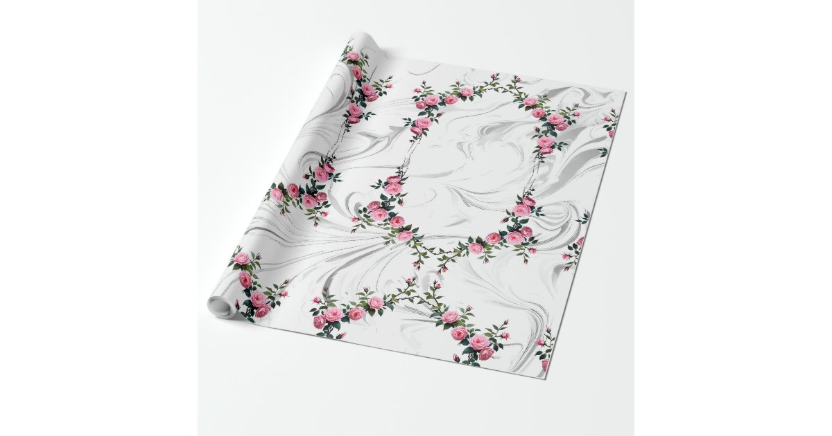 Elegant Pink Rose Wrapping Paper | Zazzle
