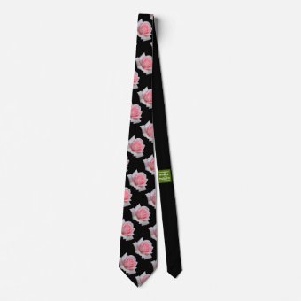 Elegant Pink Roses Floral Neck Tie | Zazzle