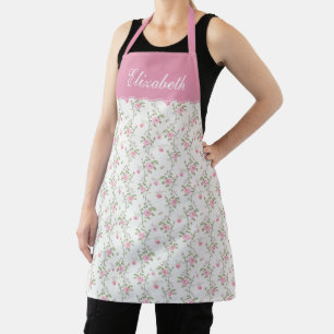  Elegant Pink Roses Flowers Pattern Personalised Apron