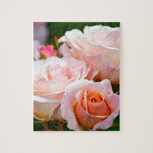 Elegant pink roses jigsaw puzzle (Vertical)