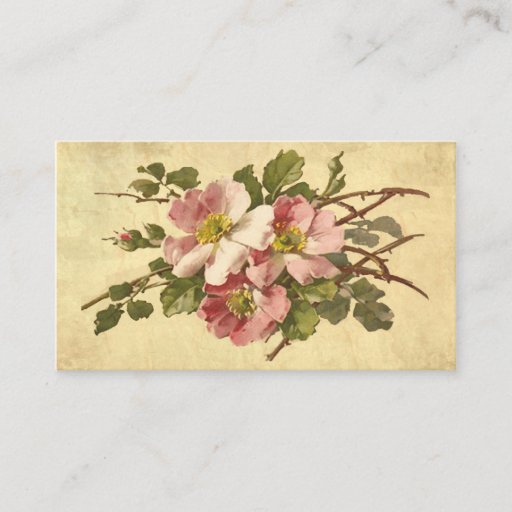 Customizable Vintage Floral Business card