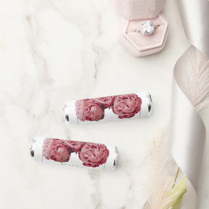 Elegant Pink Roses Wedding Breath Savers® Mints
