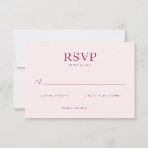 Elegant Pink RSVP Card