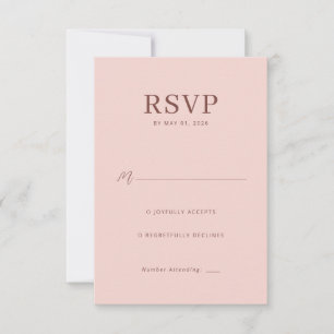 Elegant Pink RSVP Card