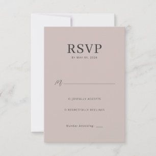 Elegant Pink RSVP Card