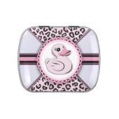 Elegant Pink Rubber Duck Baby Shower Candy Jelly Belly Tin (Top)