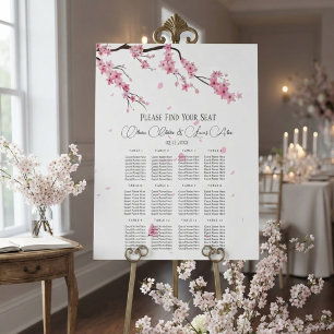 Elegant Pink Sakura cherry Modern wedding Foam Board