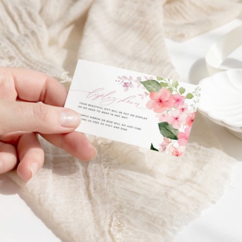 Elegant Pink Sakura Flowers Display Shower Enclosure Card