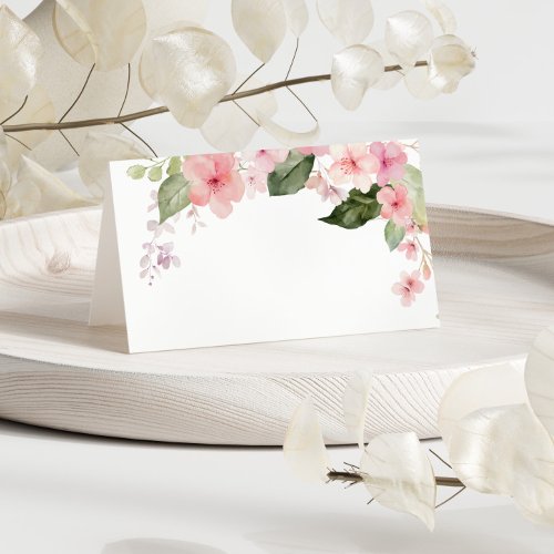 Elegant Pink Sakura Flowers Wedding Place Card