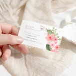 Elegant Pink Sakura Flowers Wedding RSVP Card