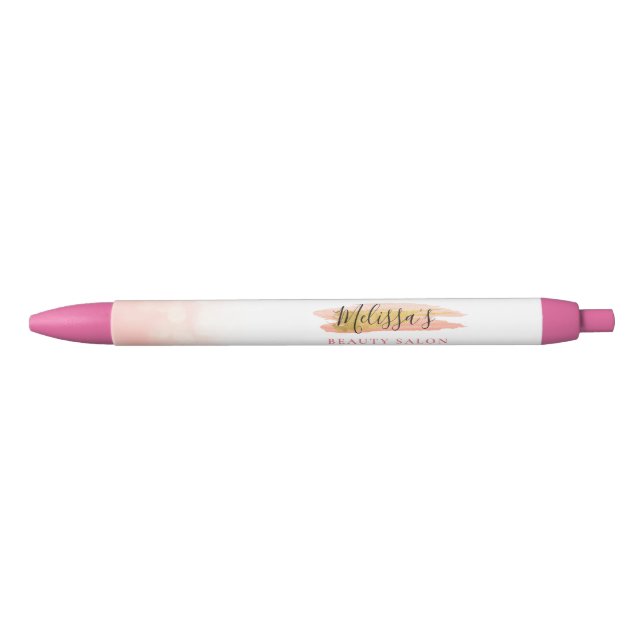 elegant pink salon business pen (Front)