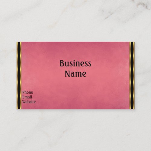 Elegant Pink Sand Black Trim Business Card