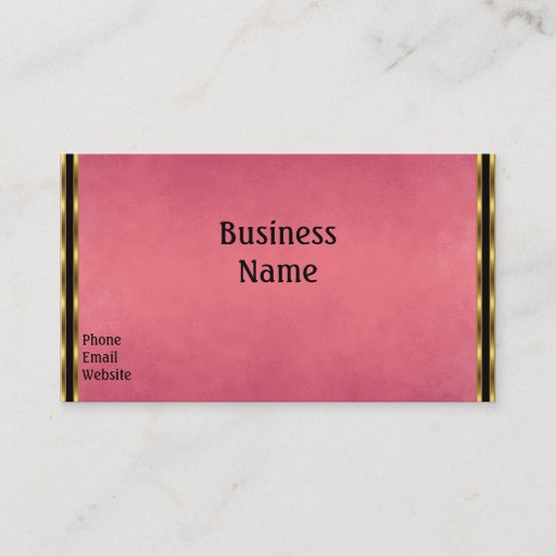 Customizable Elegant Pink Sand Black Trim Business Card