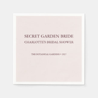 Elegant Pink Secret Garden Napkins
