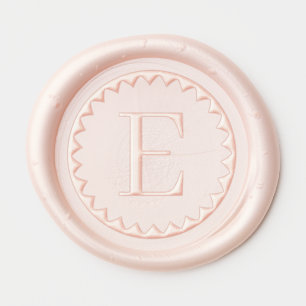 Elegant Pink Serif Monogram Seal Wax Seal Sticker