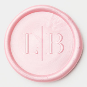 Elegant Pink Serif Wedding Wax Seal Sticker