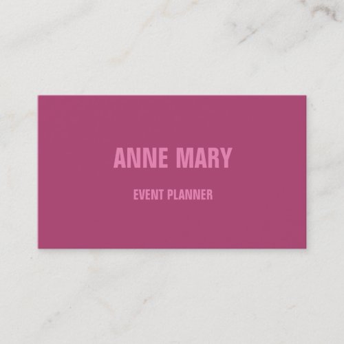 Elegant Pink Shades Custom Color Bright Colorful Business Card