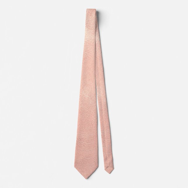 Elegant Pink Shimmering Design Neck Tie (Front)