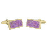 Elegant Pink, Silver and Purple Marble Pattern Cufflinks