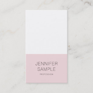 Elegant Pink Sleek Design Trendy Modern Plain Luxe Business Card