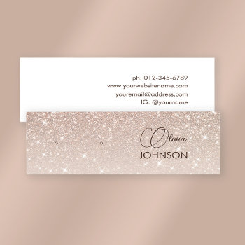 Elegant Pink Sparkly Jewelry Earring Display  Mini Business Card by Thank_You_Always at Zazzle